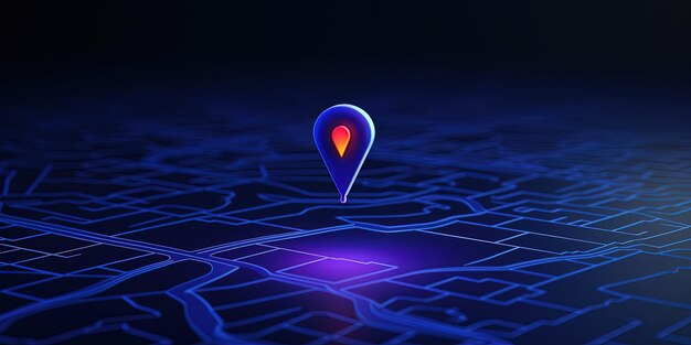 Photo blue pin marker 3d model gps navigation location point