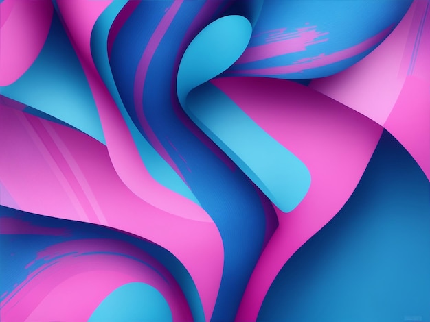 Blue and pink color modern swirl abstract