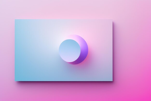 Photo a blue and pink gradient background with a round ball.