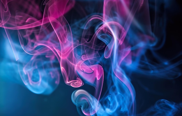 A blue and pink smoke background with a pink and blue smoke