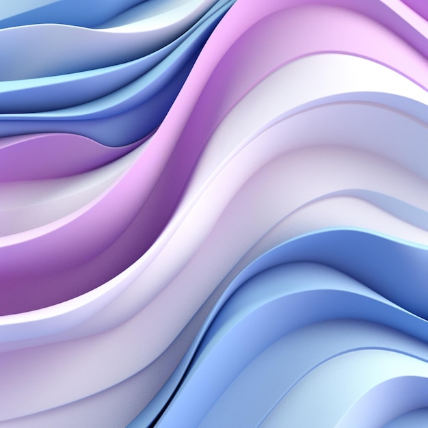 Blue and pink waves background with a white background