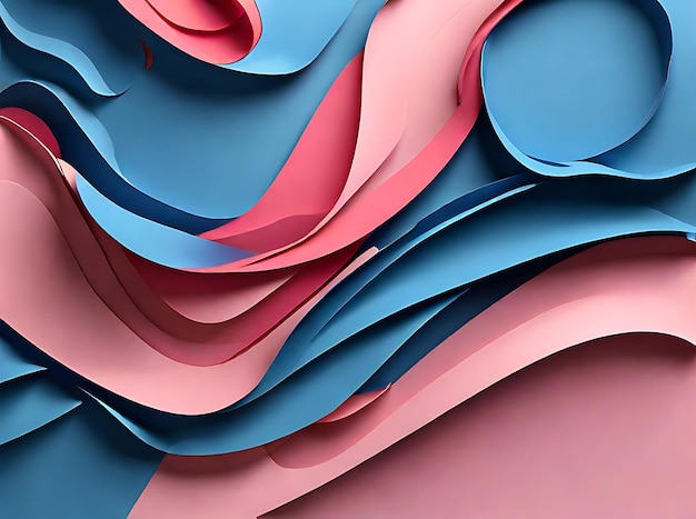 blue and pinklpaper art background paper overlaps