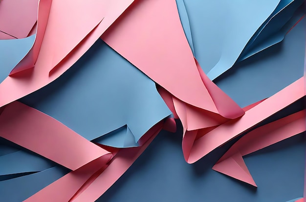 blue and pinklpaper art background paper overlaps