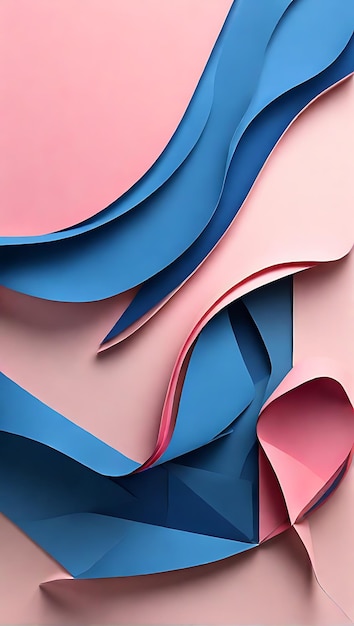 blue and pinklpaper art background paper overlaps