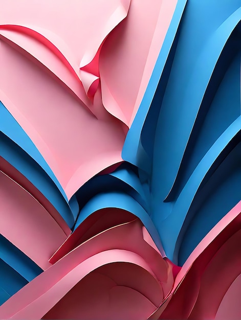 blue and pinklpaper art background paper overlaps