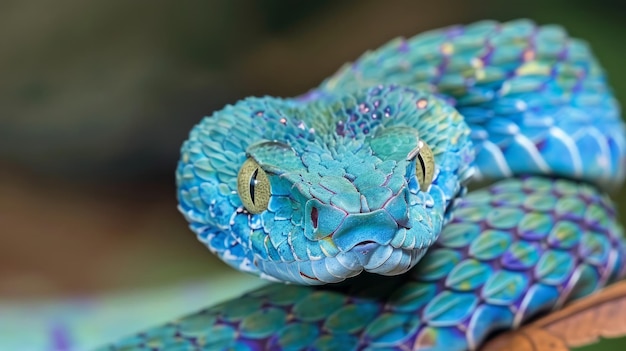 Blue pit viper from indonesia