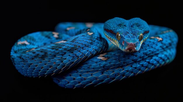 Blue pit viper from indonesia