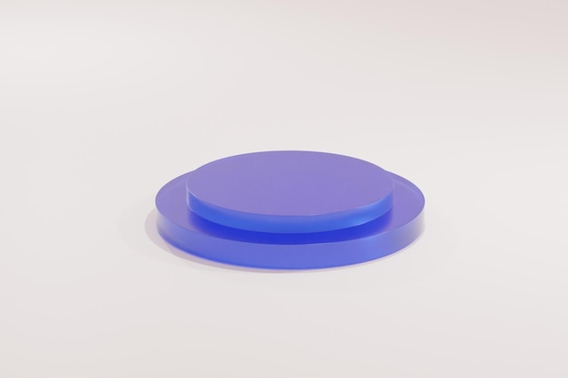 Photo a blue plastic disc with a white background.