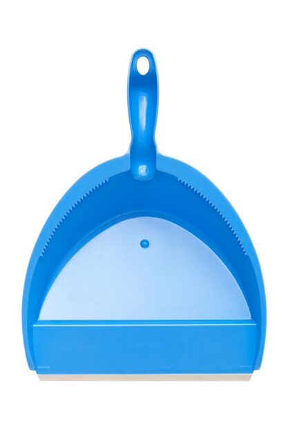 Blue plastic dustpan