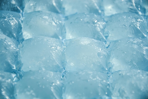 Blue plastic packaging ice bags for home water freezing ice\
cubes in plastic bag freezer for ice circle cubes