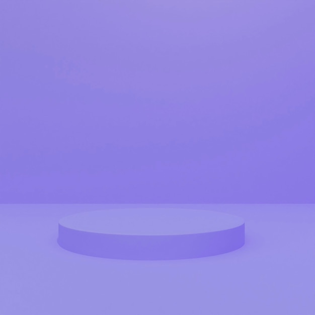 Blue podium with blue background 3d podium