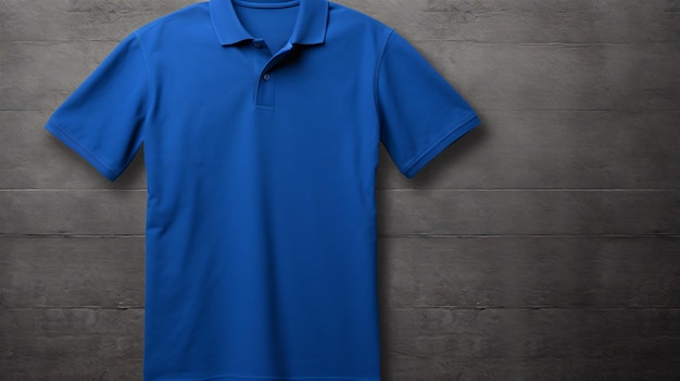 Foto modello di maglietta polo blu