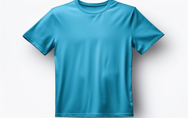 Photo blue polo tshirt with collar tee generative ai