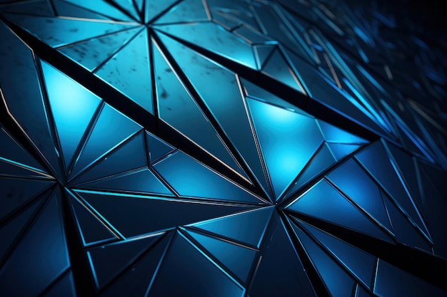 A blue poly triangle geometrical background