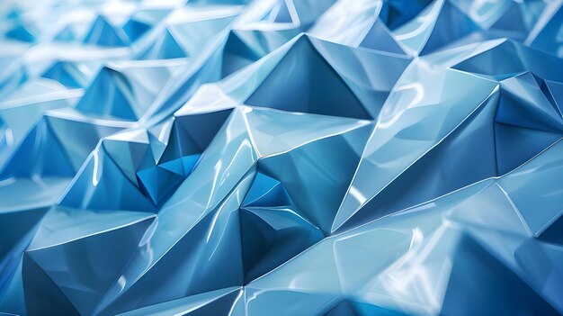 Blue polygon structure abstract Ai Generated