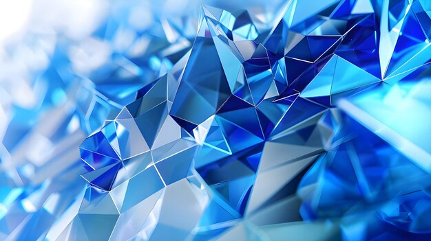 Blue polygon structure abstract Ai Generated