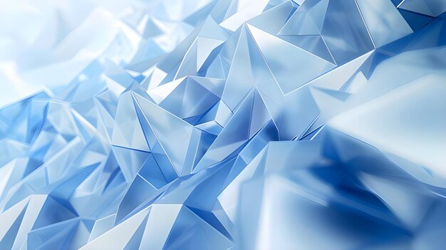 Blue polygon structure abstract Ai Generated