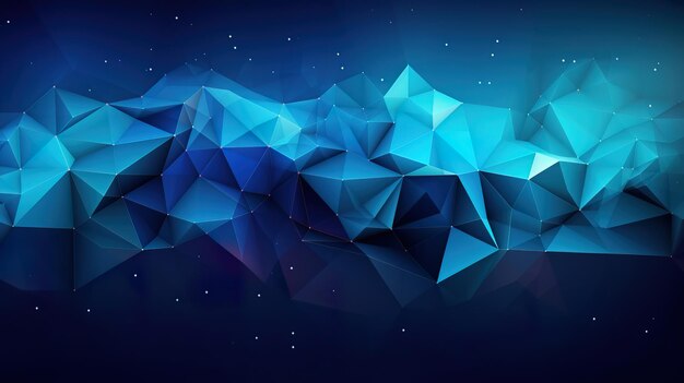 Photo blue polygonal abstract background