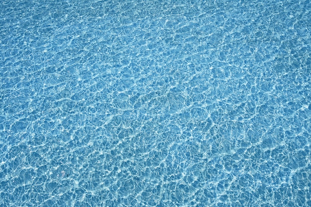 Blue pool water transparent texture reflexion and waves  