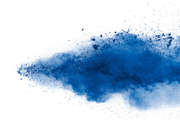 Blue powder explosion