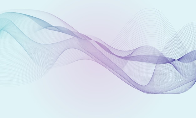 A blue and purple abstract background with a wavy lines.