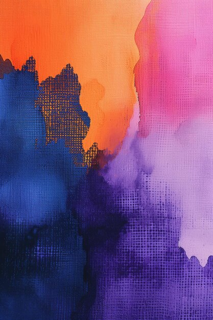 Photo blue and purple abstract painting