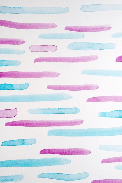 Blue and purple abstract watercolor textured on white paper background