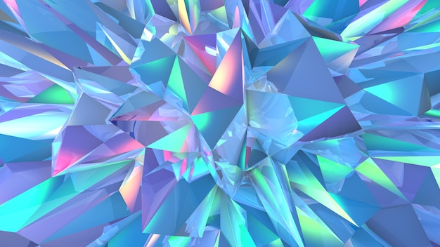 Blue and purple background with crystals