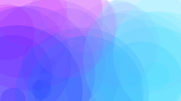 Blue and purple background with a swirl of circles.