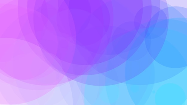 Blue and purple background with a swirl of circles.