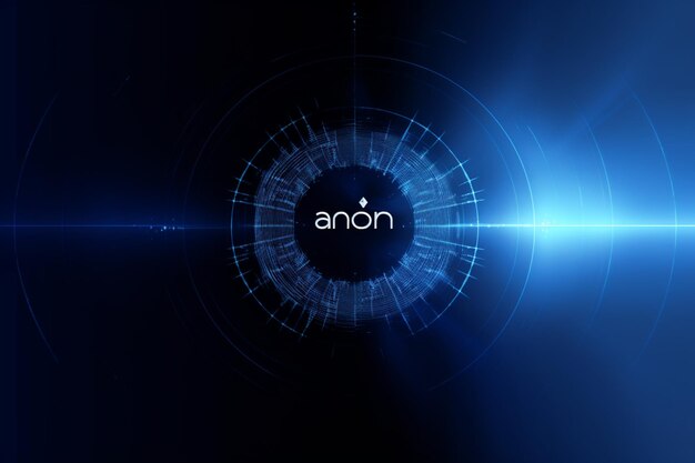 Photo a blue and purple background with the word aion in the middle