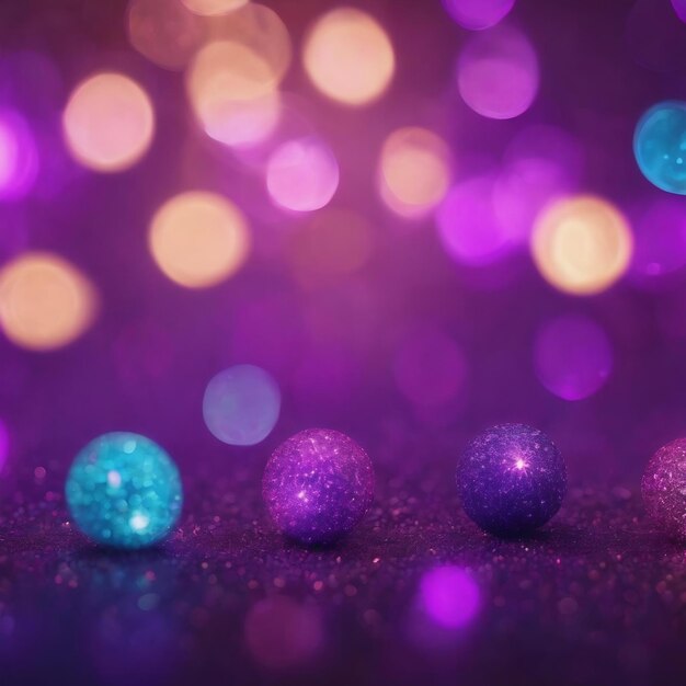 Blue and purple bokeh glitter vintage lights background