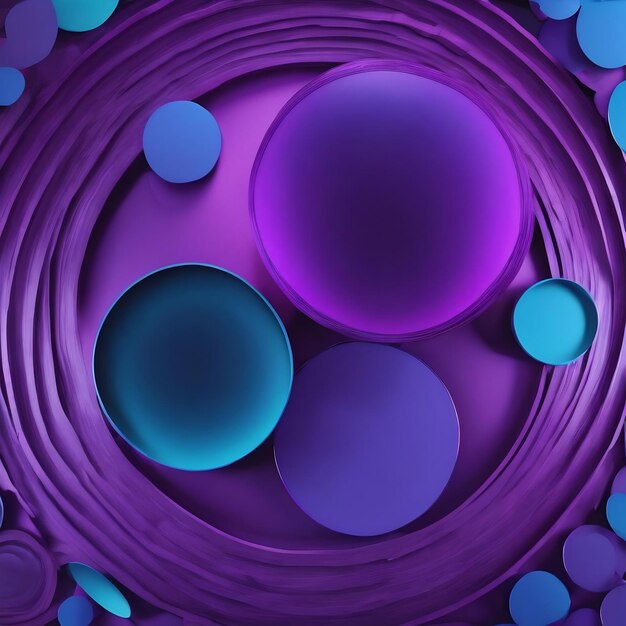 Blue and purple circles on a purple background