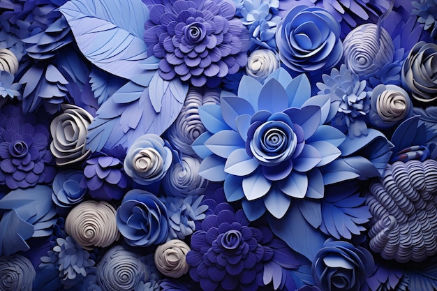 Blue and purple composition paperboard elegance