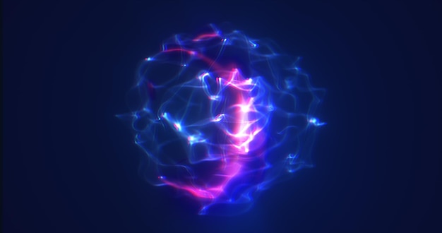 blue purple energy sphere digital hitech ball futuristic magic plasma circle glowing bright force