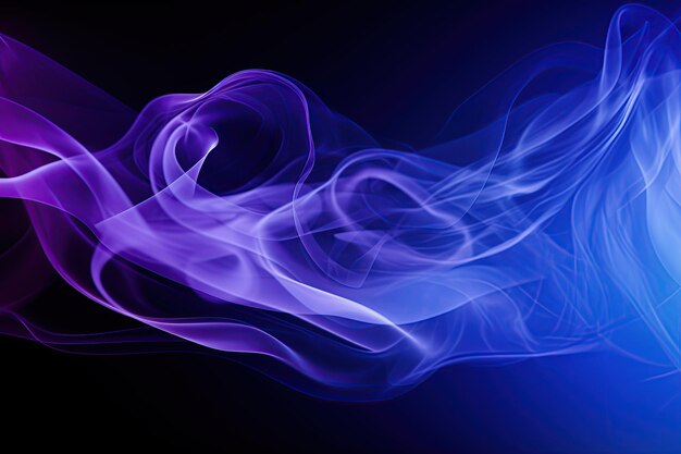 Blue purple gradient abstract background with smoke neon glow effect