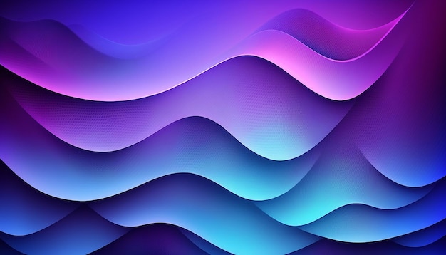 blue and purple gradient geometric wave background Generative AI