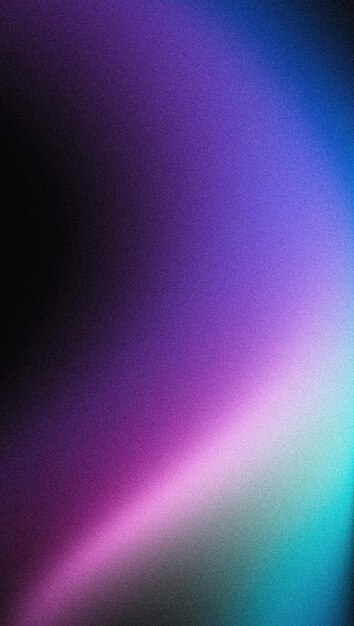Blue purple grainy gradient vertical glowing abstract light wave on black noise texture background