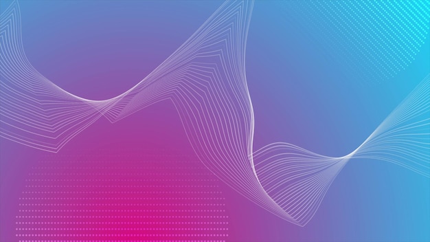 Blue purple minimal lines abstract futuristic tech background