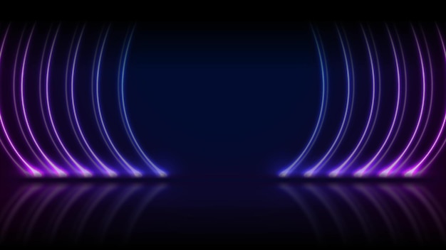 青紫ネオンレーザー曲線技術設計