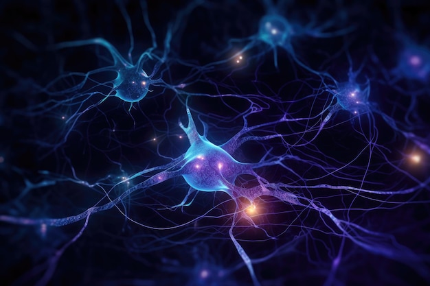 Blue purple neurons