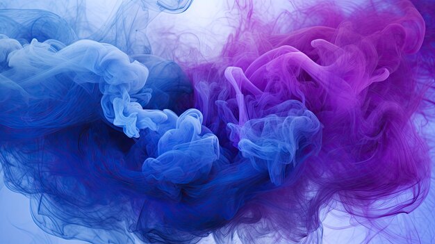 抽象的なキャンバス スタイルの青と紫の煙の背景生成 AI