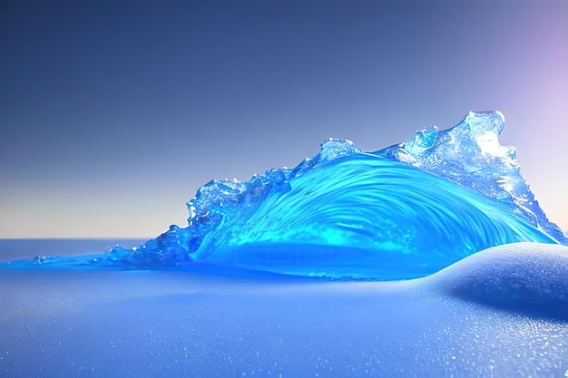 Blue and Purple Stunning ice background