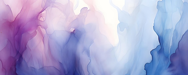 Blue and purple watercolor abstract background