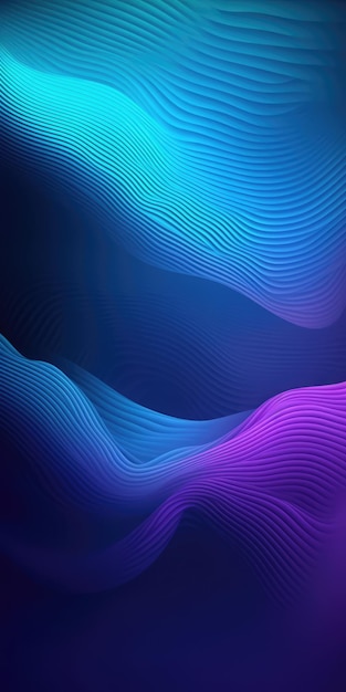 Blue and purple waves on a dark background