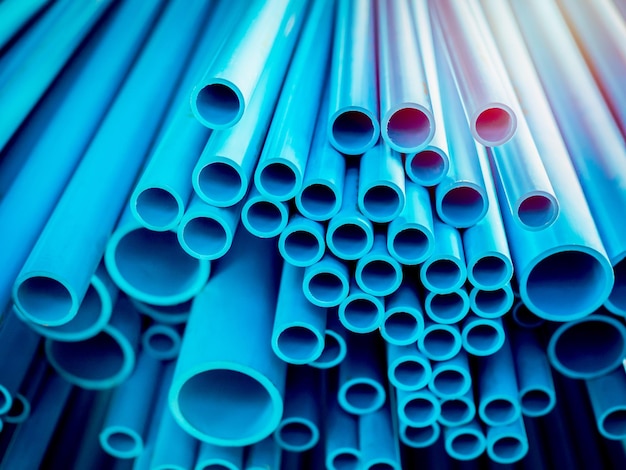 Blue PVC pipes