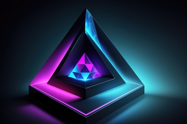 A blue pyramid with a light inside that says'light'on it