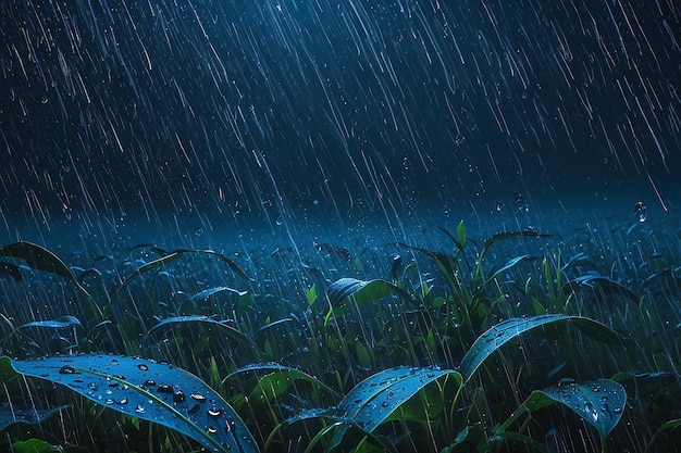 Blue rain