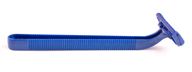 blue razor isolated on white background