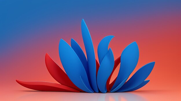 Blue and red 3d gradient background